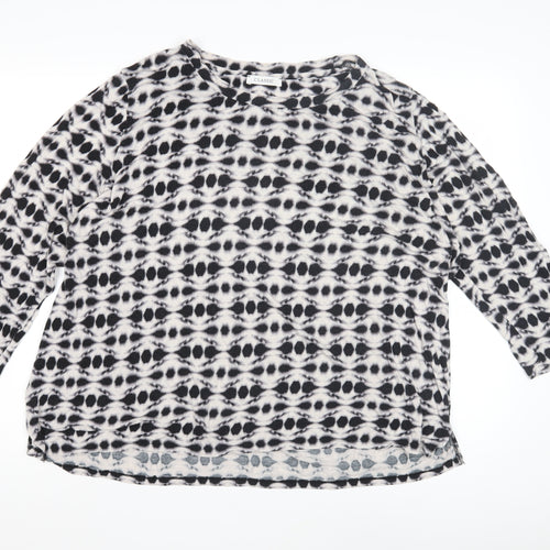Classic Women's Black Geometric T-Shirt - Size 22