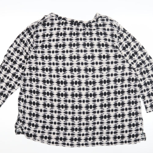 Classic Women's Black Geometric T-Shirt - Size 22