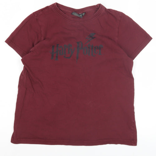 Girls Harry Potter Red Graphic T-Shirt Short Sleeve
