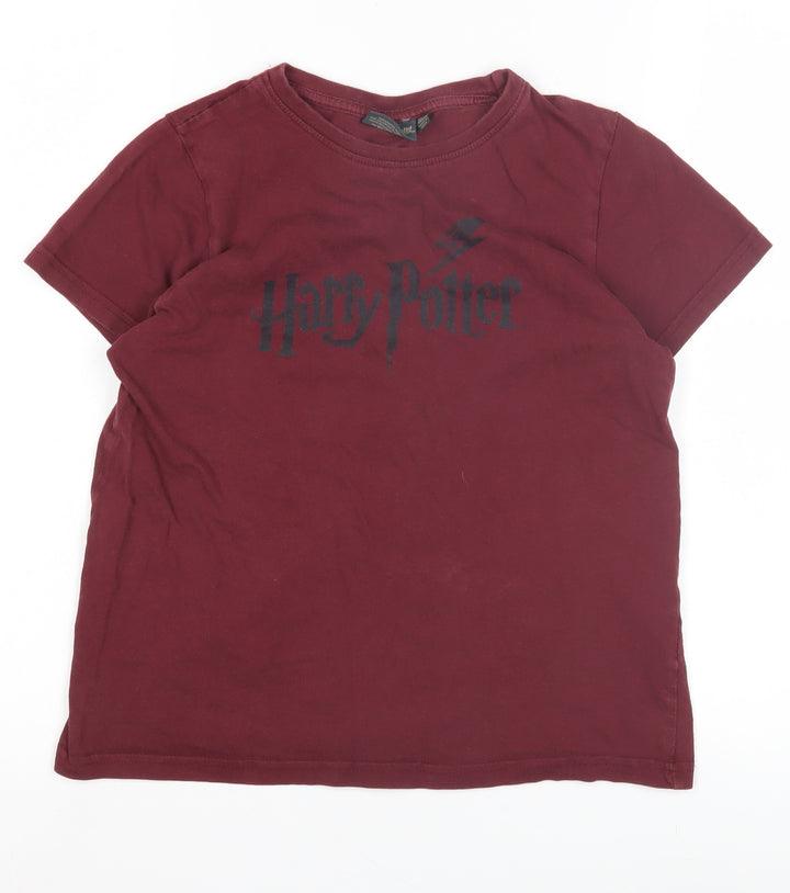 Girls Harry Potter Red Graphic T-Shirt Short Sleeve