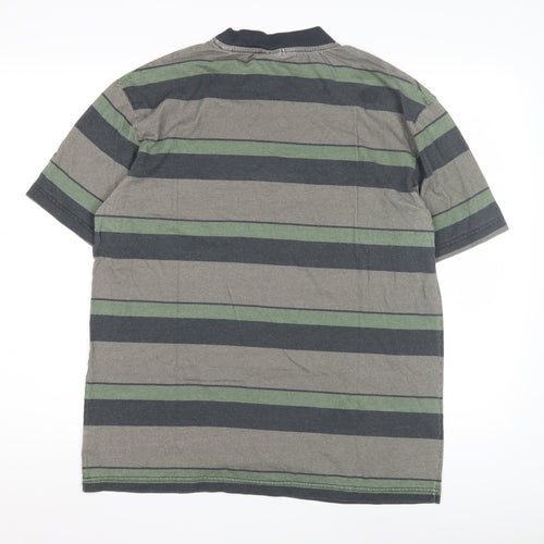 Han Kjobenhavn Men's Striped Grey Green T-Shirt S