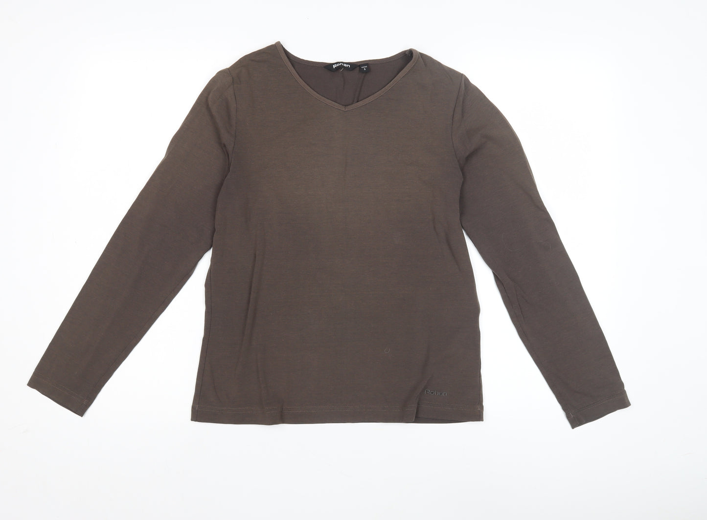 Rohan Women's Brown V-Neck Long Sleeve T-Shirt S