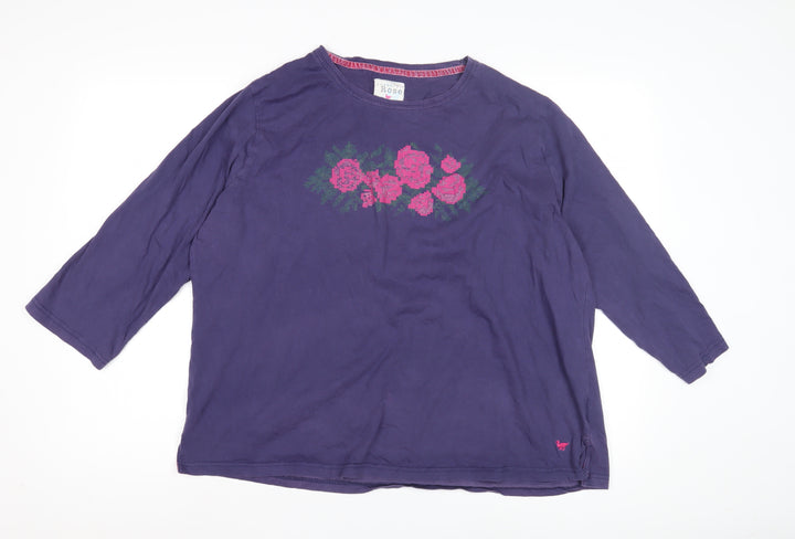 Country Rose Women's Purple XL Floral T-Shirt