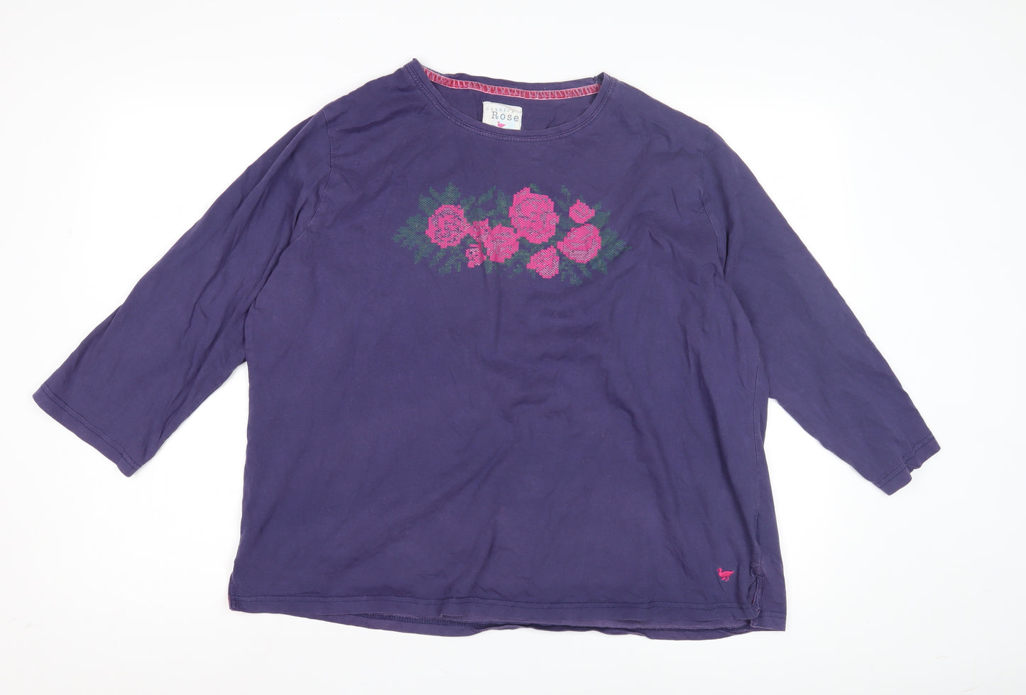 Country Rose Women's Purple XL Floral T-Shirt