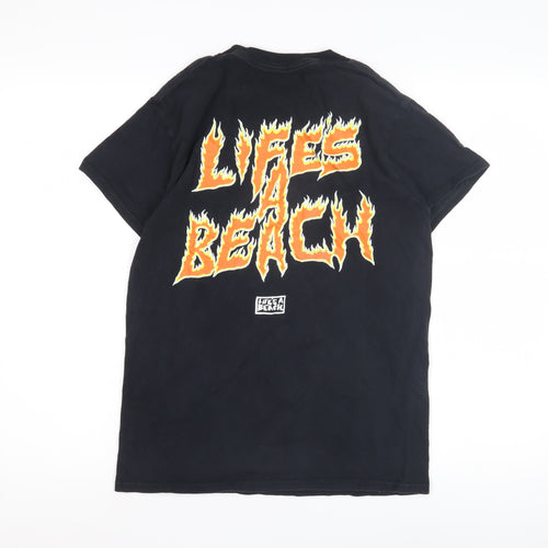 Life's a Beach Men's Black Graphic T-Shirt S