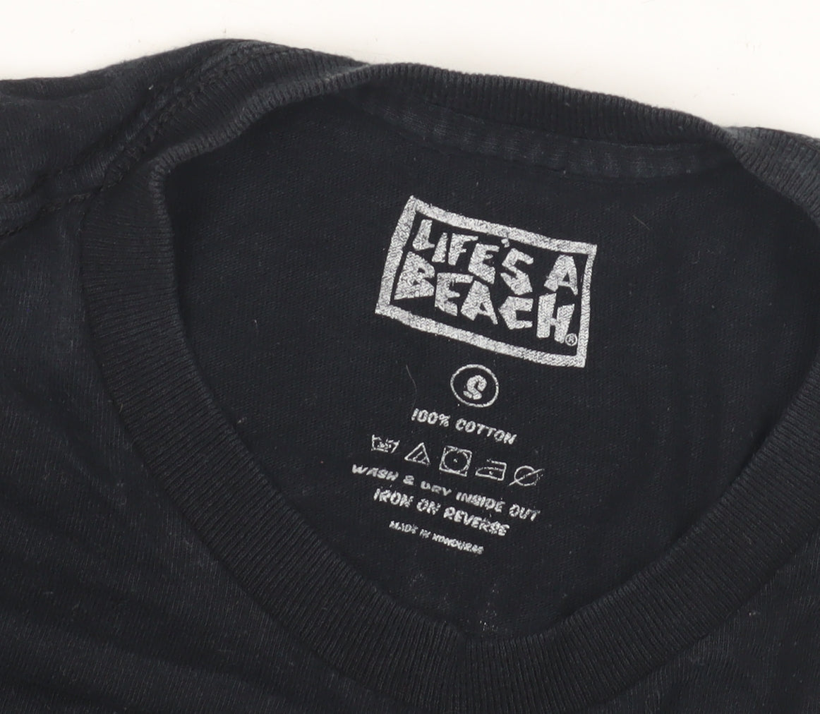 Life's a Beach Men's Black Graphic T-Shirt S