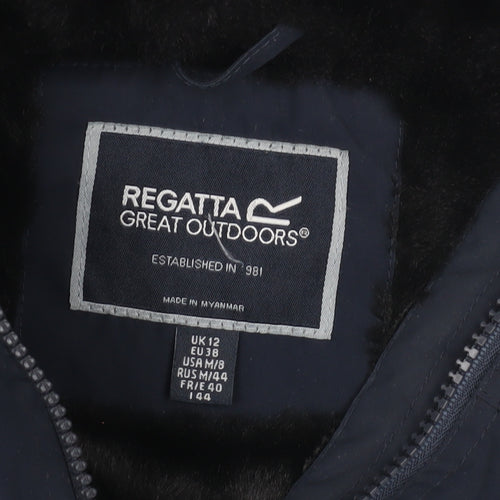 Regatta Women's Blue Hooded Parka Jacket Size 12