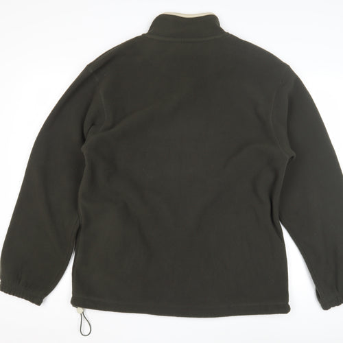 Zantos Men's Black Fleece Jacket, Medium, Casual Wear