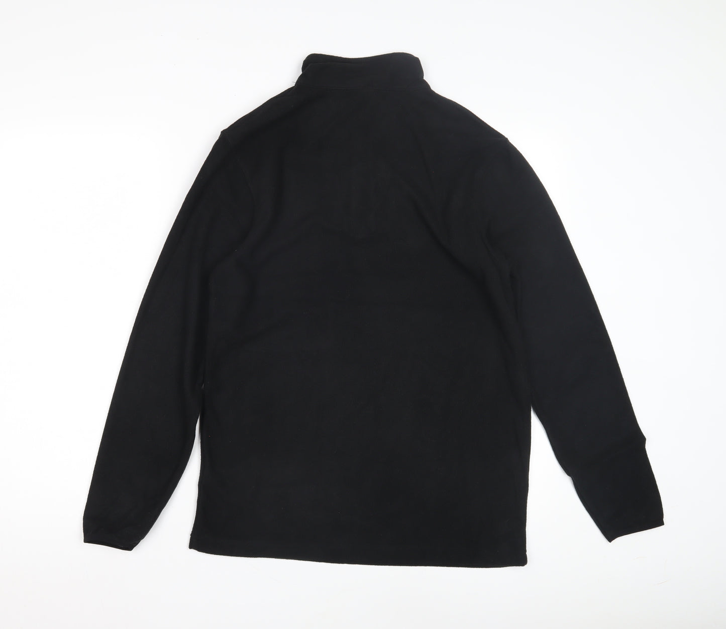 Roly Men's Black Fleece 1/4 Zip Sweatshirt, Size S