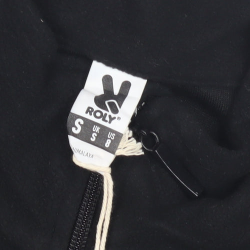 Roly Men's Black Fleece 1/4 Zip Sweatshirt, Size S