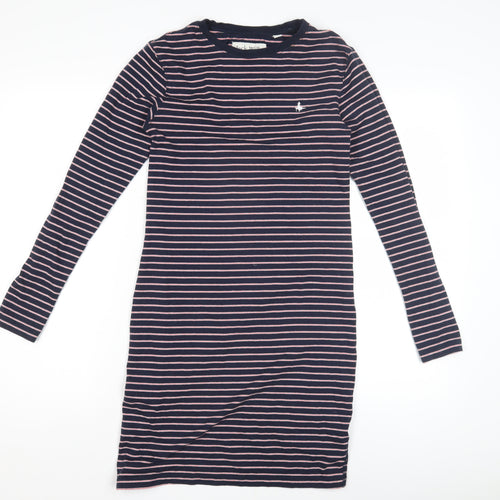 Jack Wills Women's Blue Striped T-Shirt Dress, Size 8