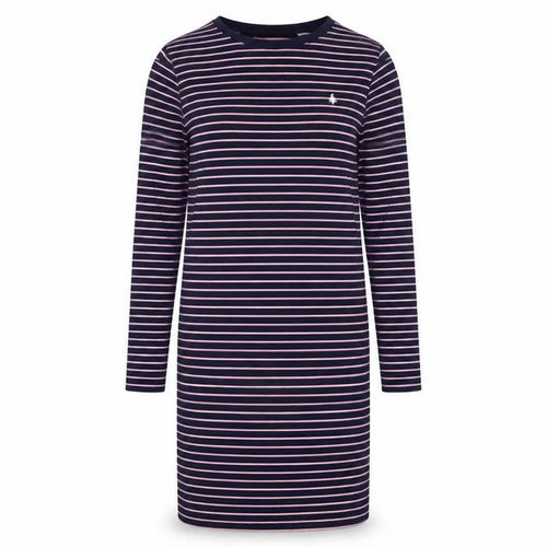 Jack Wills Women's Blue Striped T-Shirt Dress, Size 8