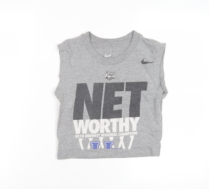 Nike Unisex Grey Sports T-Shirt, S, Crew Neck, Casual
