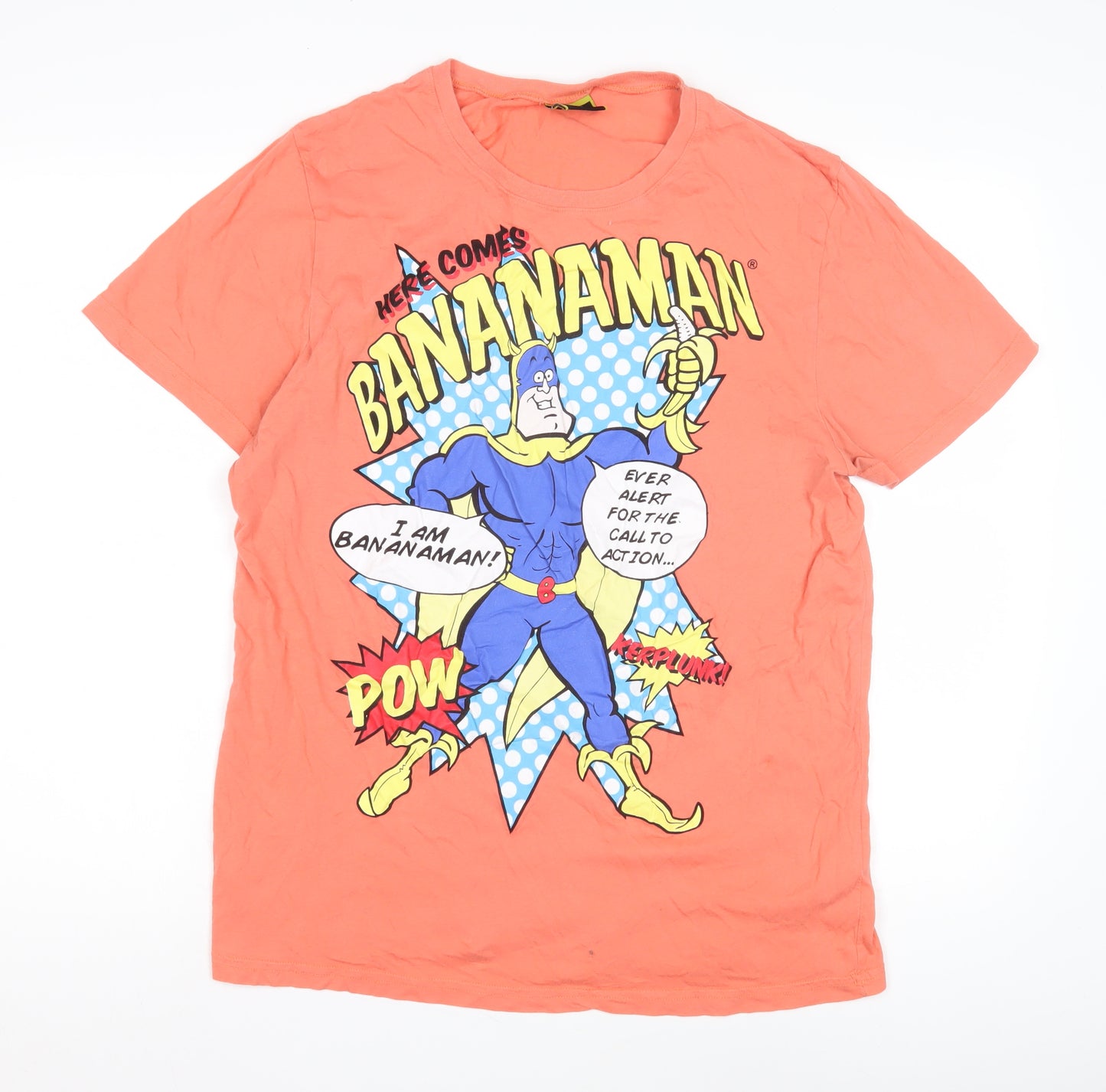 Bananaman Men's Orange XXL Comic T-Shirt