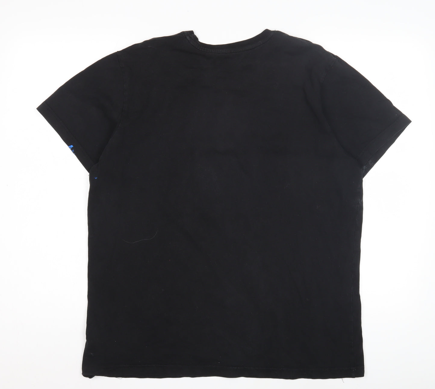 Jack & Jones Men's Black Graphic Sports T-Shirt - Large