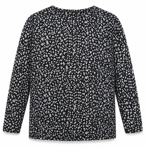 Marks and Spencer Women's Black Floral T-Shirt Size 12