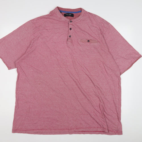 Black Label Men's Red 2XL Henley T-Shirt