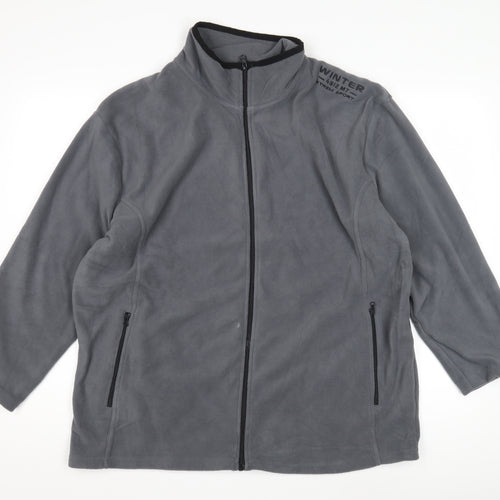 Atlas For Men Grey Fleece Jacket - L, Winter Casual