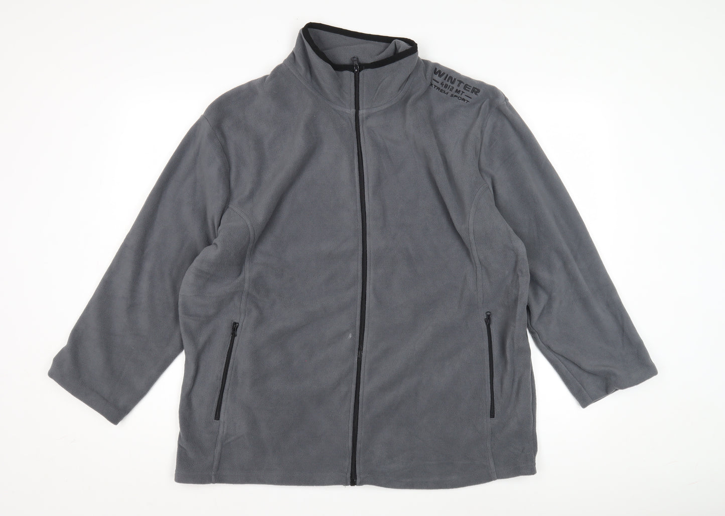 Atlas For Men Grey Fleece Jacket - L, Winter Casual