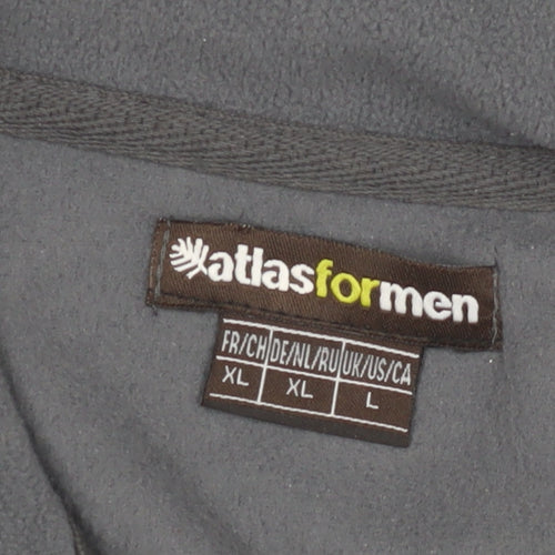 Atlas For Men Grey Fleece Jacket - L, Winter Casual