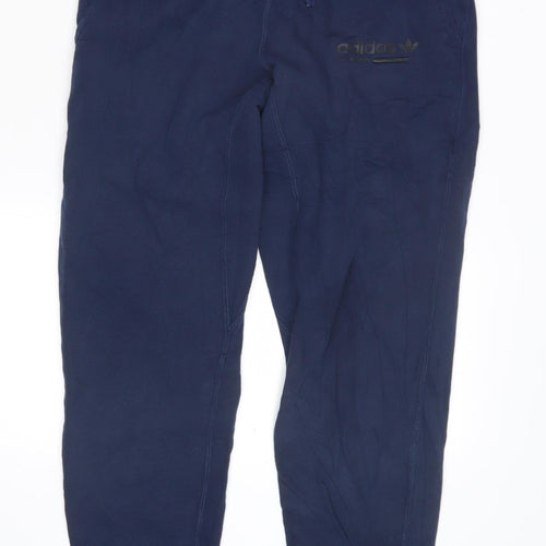 Adidas Men's Blue Jogger Trousers - Size S