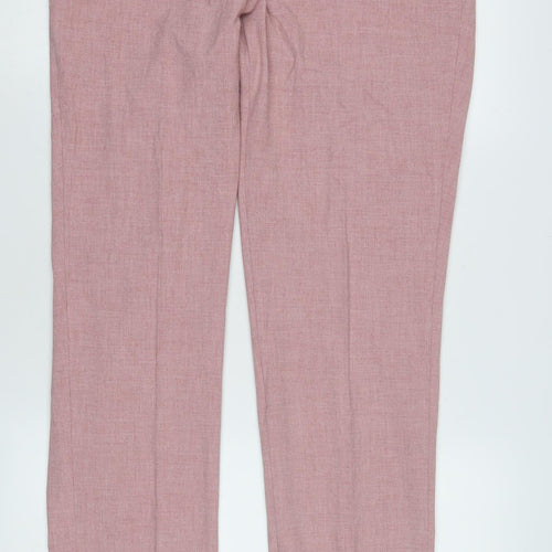 Marks and Spencer Men's Pink Slim Trousers, Size 32L