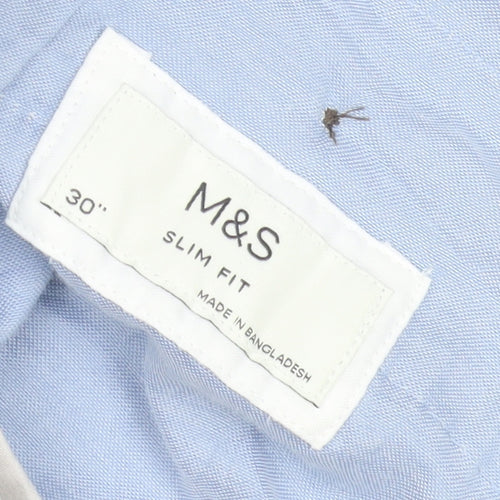 Marks and Spencer Men's Beige Chino Trousers Size 30