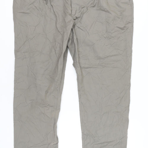 Marks and Spencer Men's Beige Tapered Trousers 42" Long