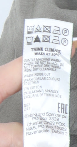 Marks and Spencer Men's Beige Tapered Trousers 42" Long