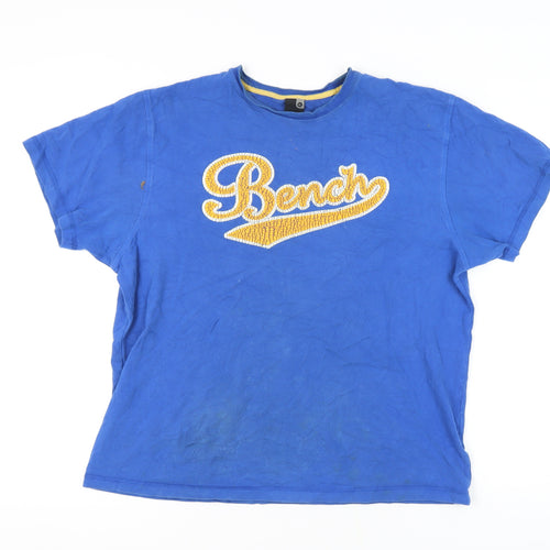 Bench Blue Unisex T-Shirt - XL, Casual Cotton Crew