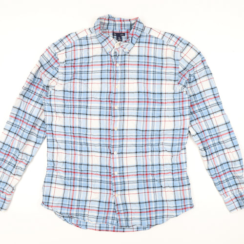 Gap Men's Multicoloured XL Slim Fit Plaid Shirt