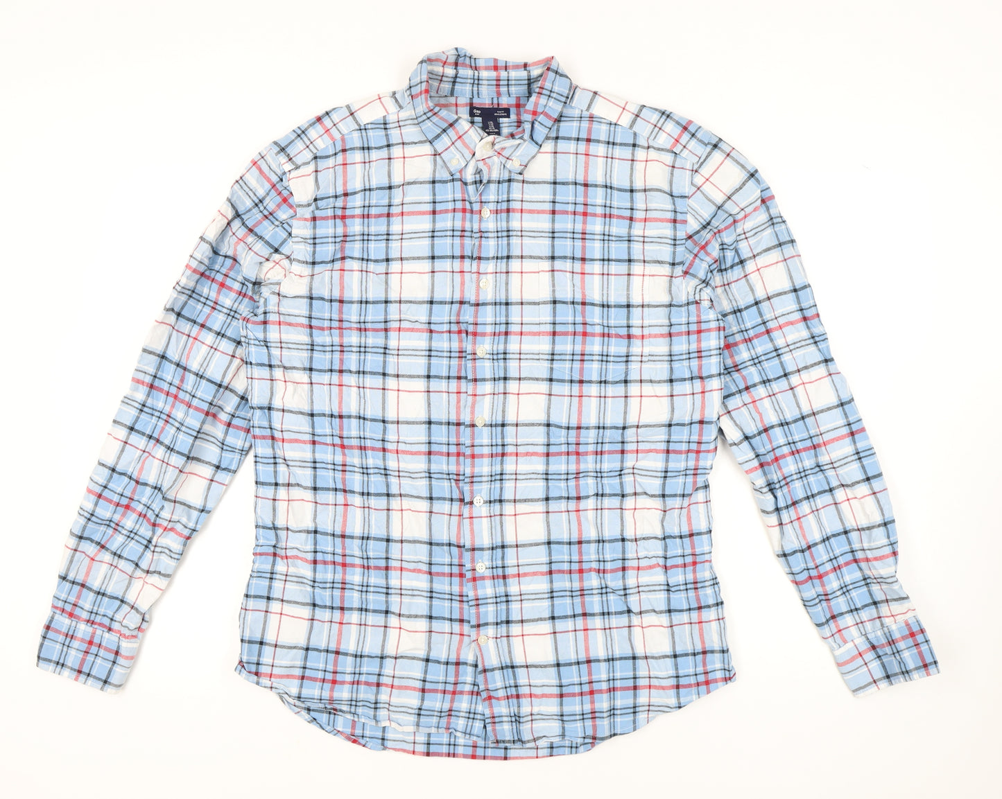 Gap Men's Multicoloured XL Slim Fit Plaid Shirt