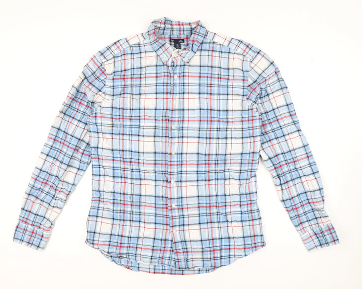 Gap Men's Multicoloured XL Slim Fit Plaid Shirt