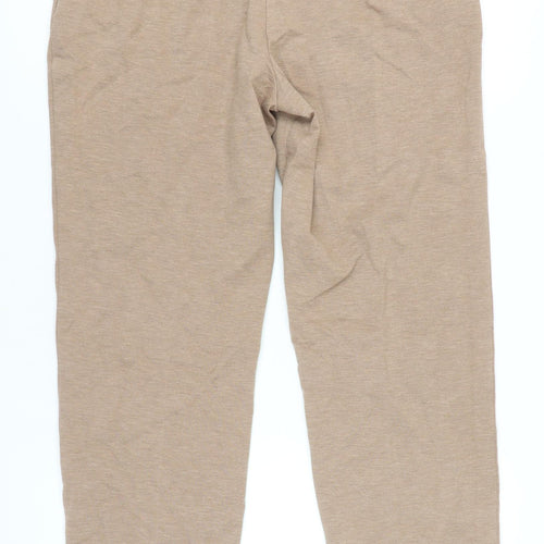 Marks and Spencer Women's Beige Straight Trousers Size 16
