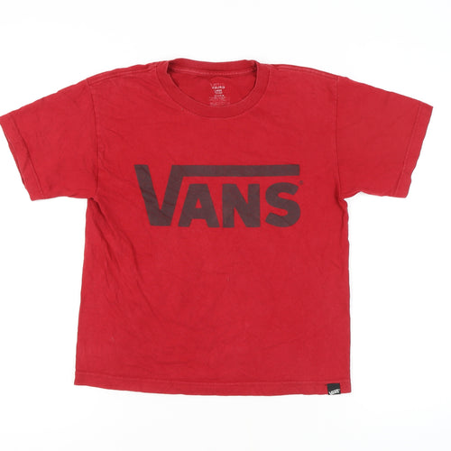 Vans Red Unisex T-Shirt L - Classic Crew Neck