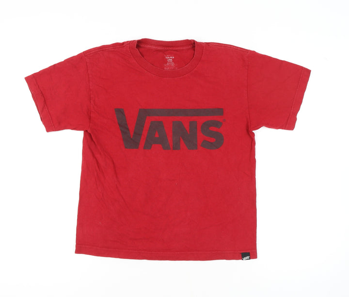 Vans Red Unisex T-Shirt L - Classic Crew Neck