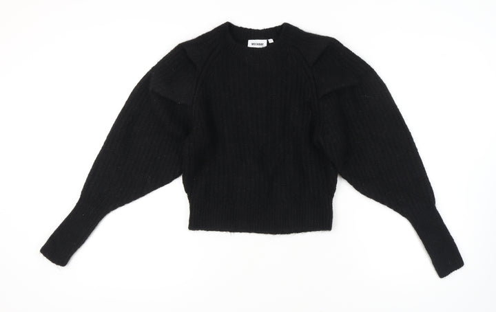 Weekday Women's Black Chunky Knit Pullover XS