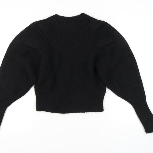 Weekday Women's Black Chunky Knit Pullover XS