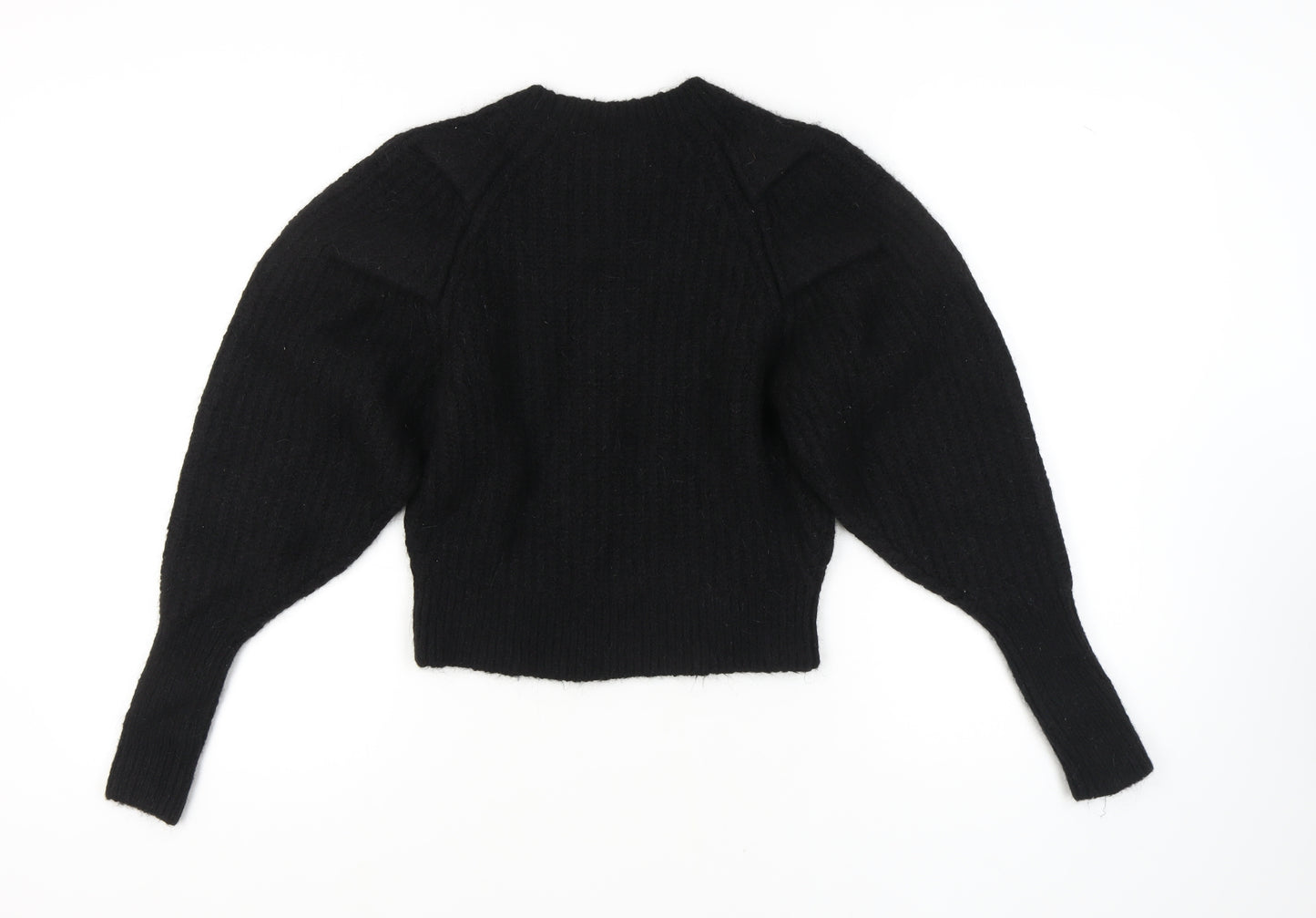 Weekday Women's Black Chunky Knit Pullover XS