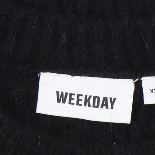 Weekday Women's Black Chunky Knit Pullover XS
