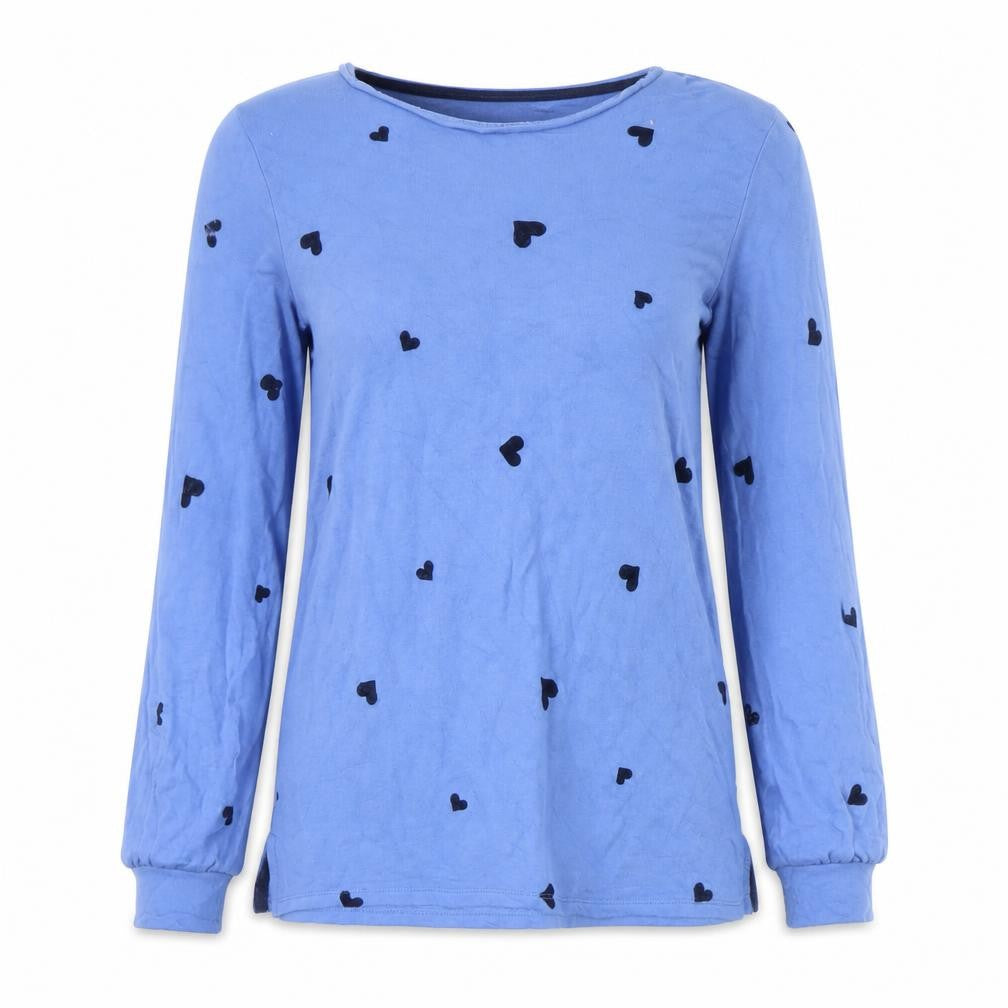 Front view of Oasis Women's Blue XS Long Sleeve Top
