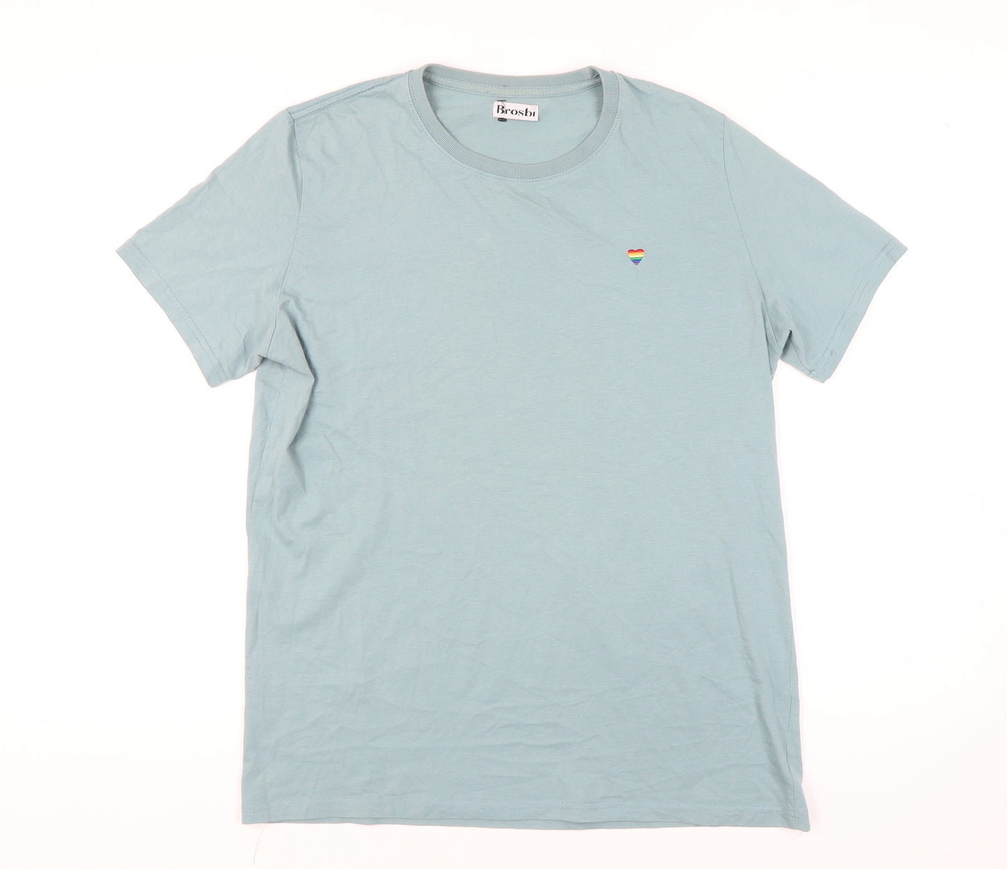 Brosbi Unisex Blue XL Basic Cotton T-Shirt
