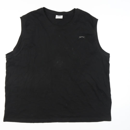 Slazenger Men's Black Tank Top 4XL Sleeveless Cotton