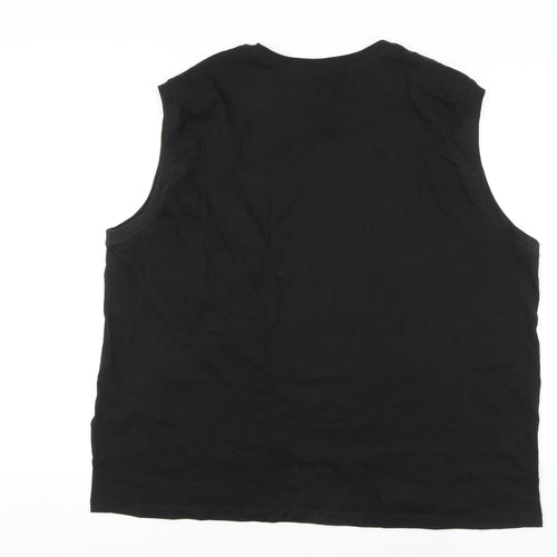 Slazenger Men's Black Tank Top 4XL Sleeveless Cotton