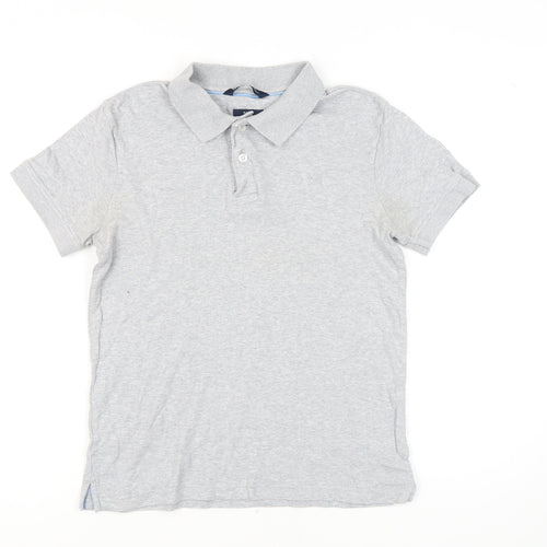 Crew Clothing Co. Men's Grey Slim Fit Polo, S, Cotton