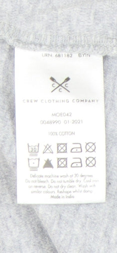 Crew Clothing Co. Men's Grey Slim Fit Polo, S, Cotton