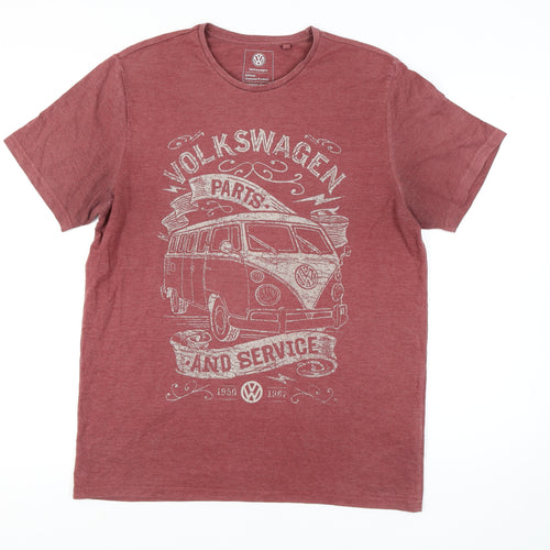 Volkswagen Men's Red Graphic T-Shirt Size L