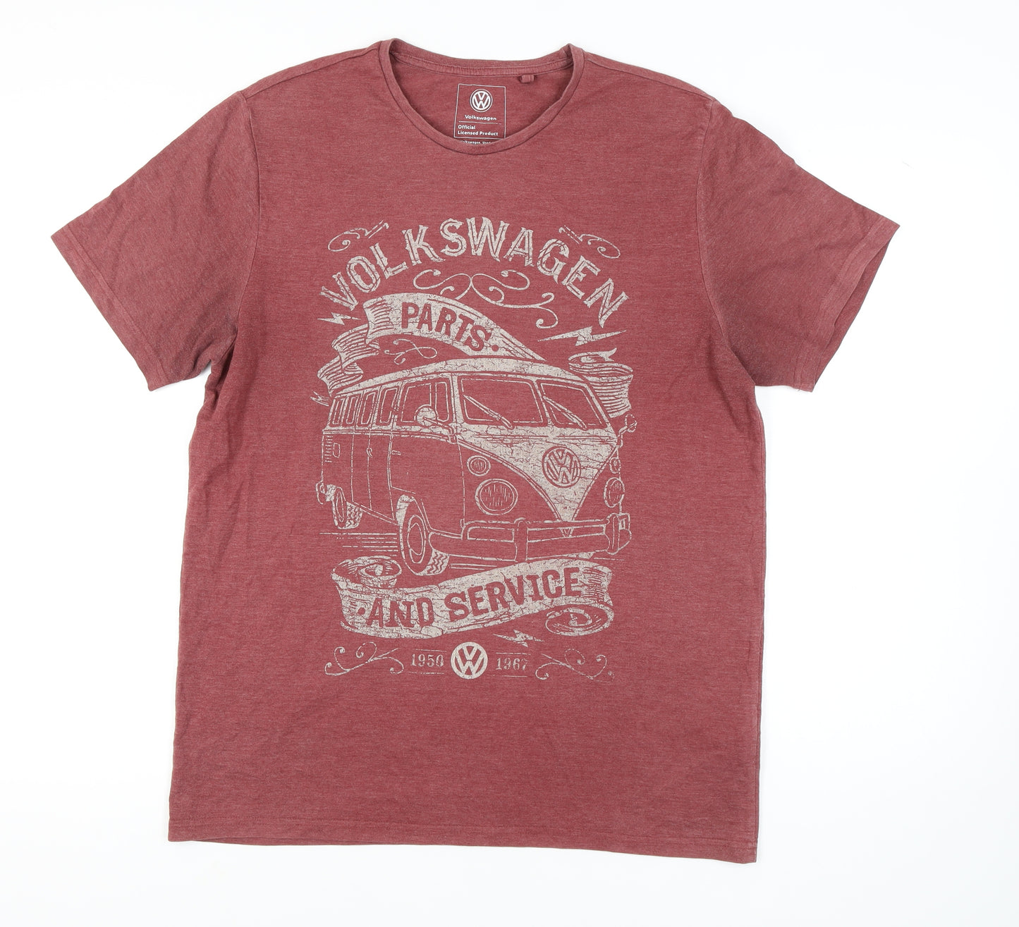 Volkswagen Men's Red Graphic T-Shirt Size L