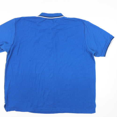 Slazenger Men's Blue 2XL Cotton Polo Shirt