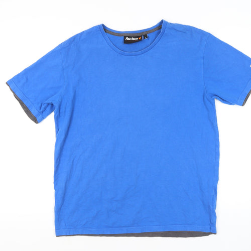 Peter Storm Men's Blue Cotton Crew Neck T-Shirt L